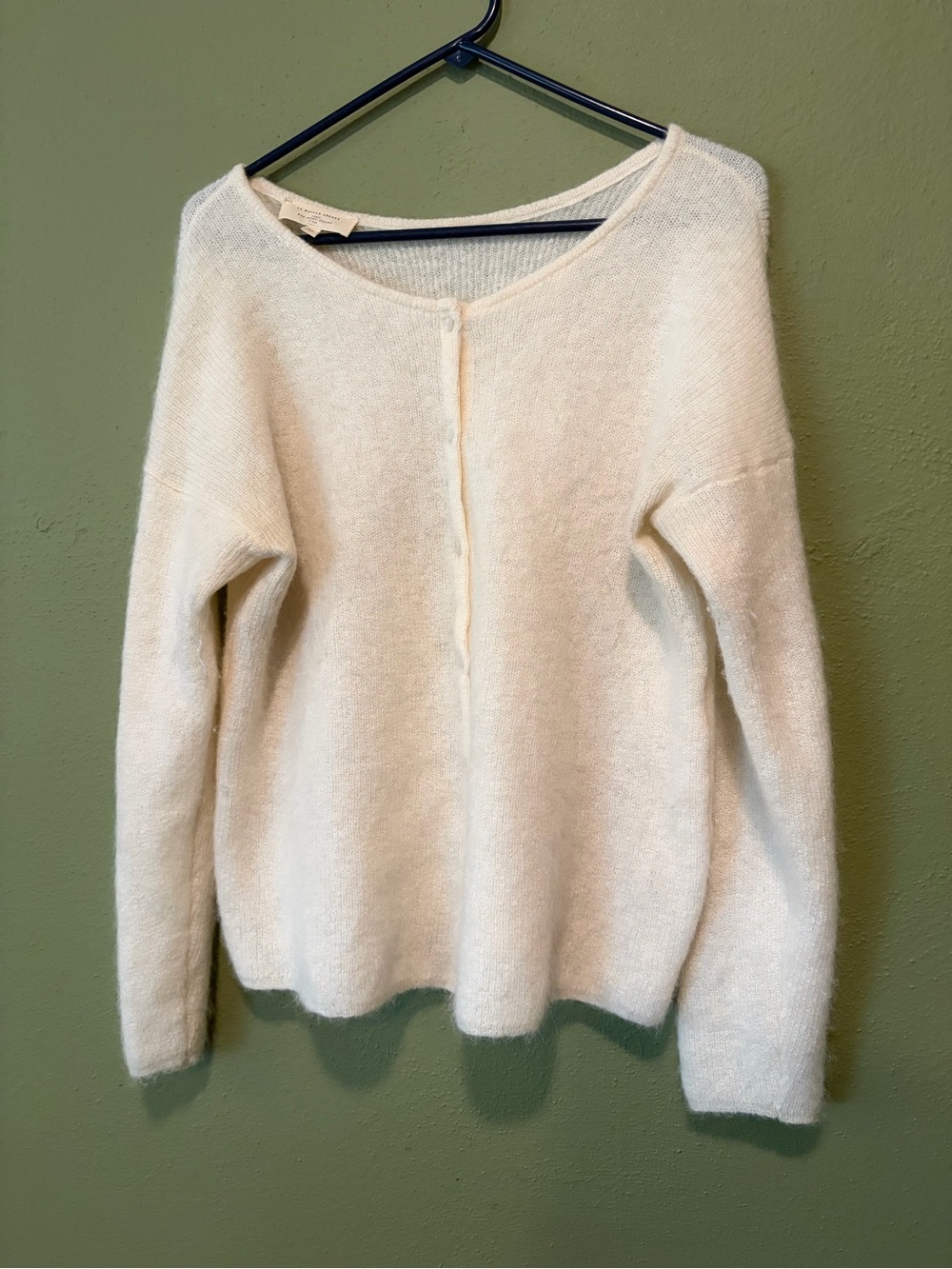 Sezane Ivory Women's Crewneck Sweater